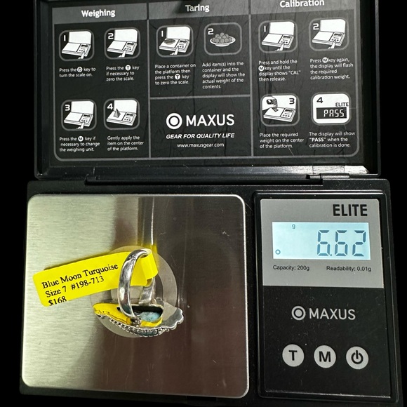 Blue Moon Turquoise Sterling Silver Ring - Picture 10 of 12